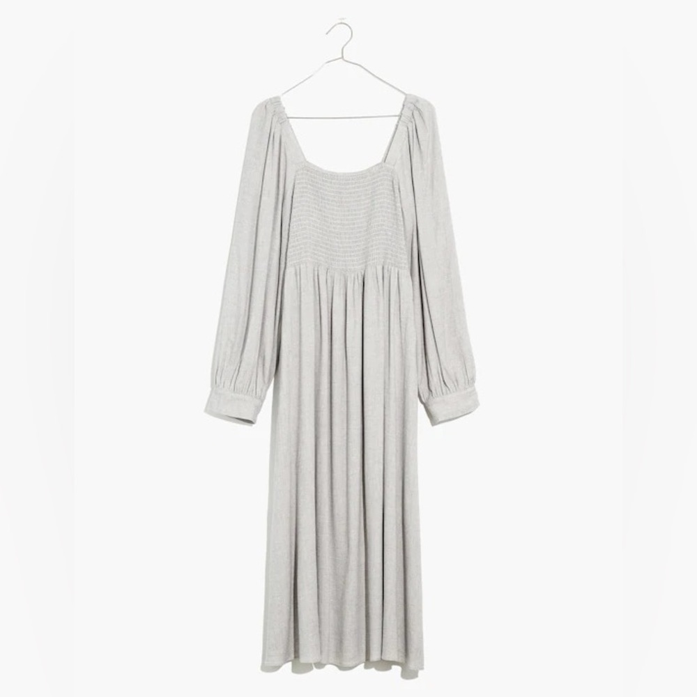 Madewell Light Gray Long Sleeve Maxi Dress